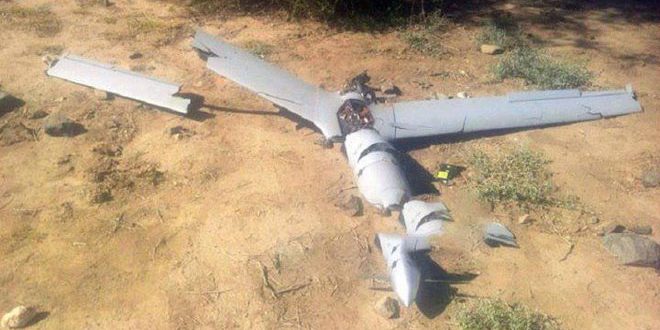 الجيش اليمني يسقط طائرة تجسس للعدوان السعودي في جيزان