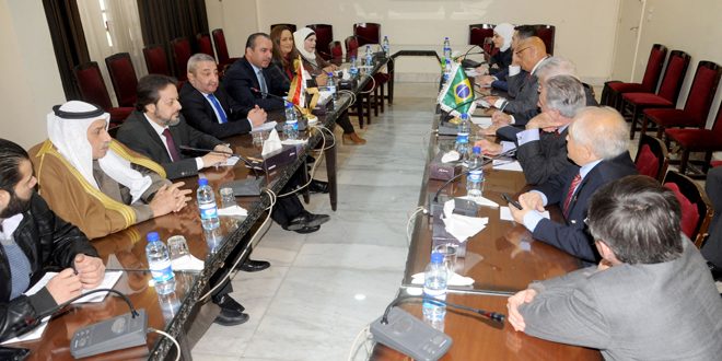 وفد برازيلي يبحث علاقات التعاون البرلمانية مع سورية ويطلع على الفرص والتسهيلات الاستثمارية فيها