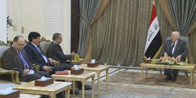 الرئيس معصوم: تعزيز التنسيق الأمني بين سورية والعراق في الحرب على الإرهاب