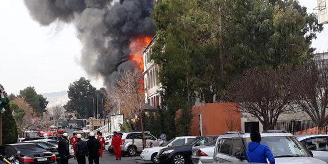 المجموعات المسلحة تعتدي بقذيفة على محيط فندق داما روز وحريق في محطة لتحويل الكهرباء بالمنطقة