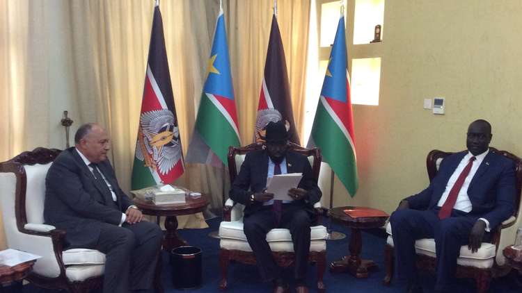 شكري يبحث مع رئيس جنوب السودان انضمامها للجامعة العربية ومفاوضات سد النهضة
