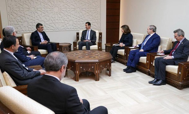 الرئيس الأسد لـ جابري أنصاري: العدوان الثلاثي على سورية لن ينجح في وقف الحرب على الإرهاب
