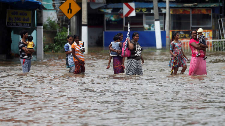 19 قتيلا وأكثر من 128 ألف متضرر من الأمطار في سريلانكا