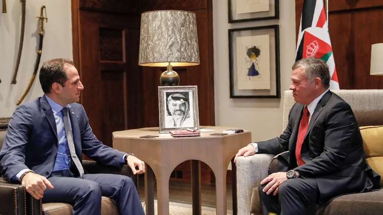 العاهل الأردني يلتقي رئيس حزب "الكتائب" اللبناني