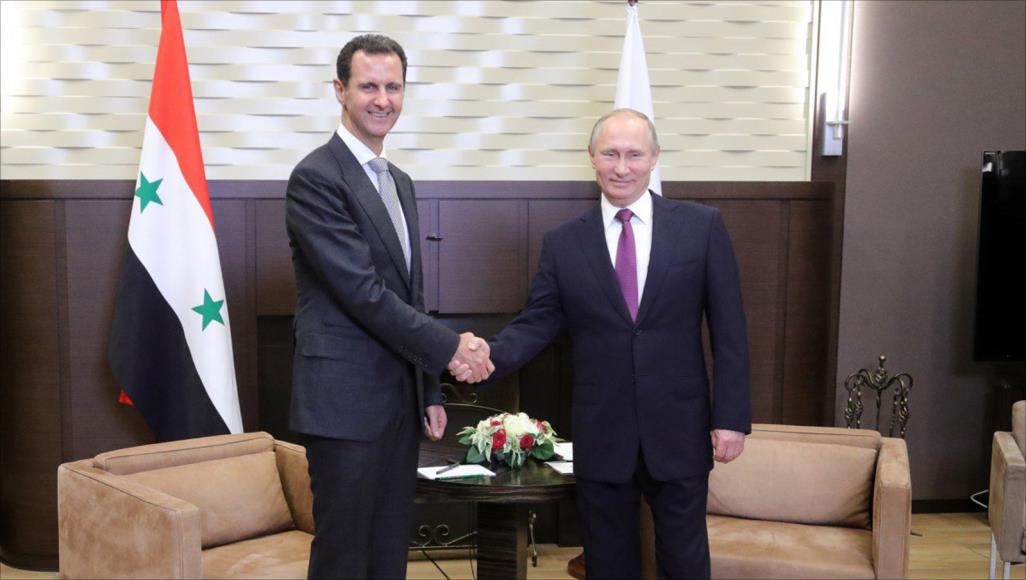 الرئيسان الأسد وبوتين يتبادلان برقيات التهنئة بمناسبة حلول العام الجديد