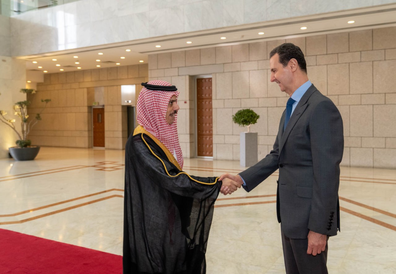 السيد الرئيس بشار الأسد يستقبل وزير الخارجية السعودي فيصل بن فرحان