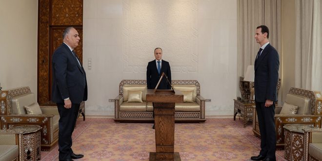 أمام الرئيس الأسد.. البرازي يؤدي اليمين الدستورية وزيراً للتجارة الداخلية وحماية المستهلك