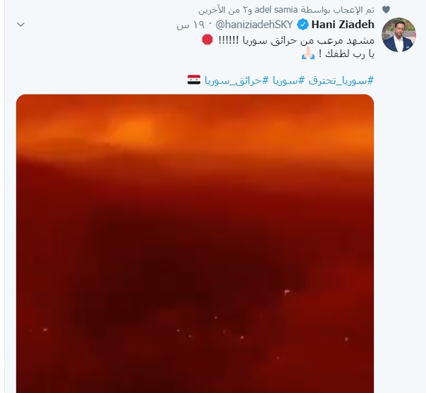 إعلاميون وفنانون عرب عبر تويت  يا رب لطفك بسورية