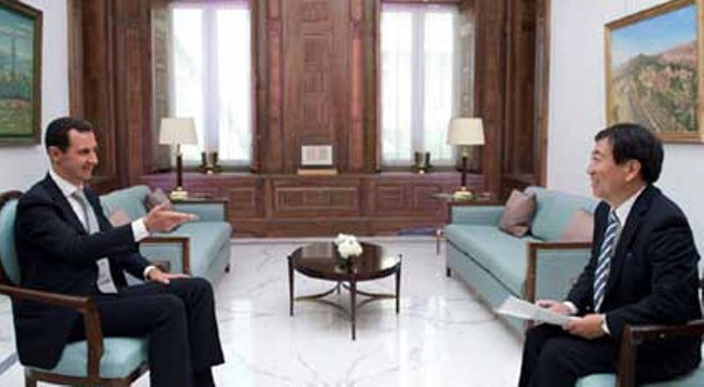 الرئيس الأسد يتحدّث لقناة يابانية: نأمل أن يُشكل مؤتمر استانة منبراً لمحادثات بين مختلف الأطراف