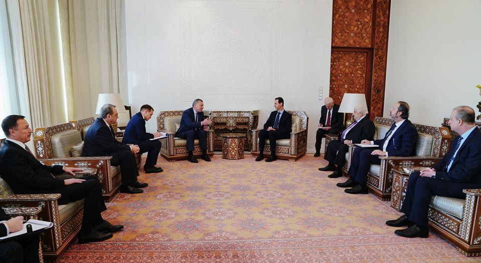 الرئيس الأسد يستقبل نائب رئيس الوزراء الروسي واللقاء يتناول التعاون الاقتصادي وآفاق التعاون المستقبلي