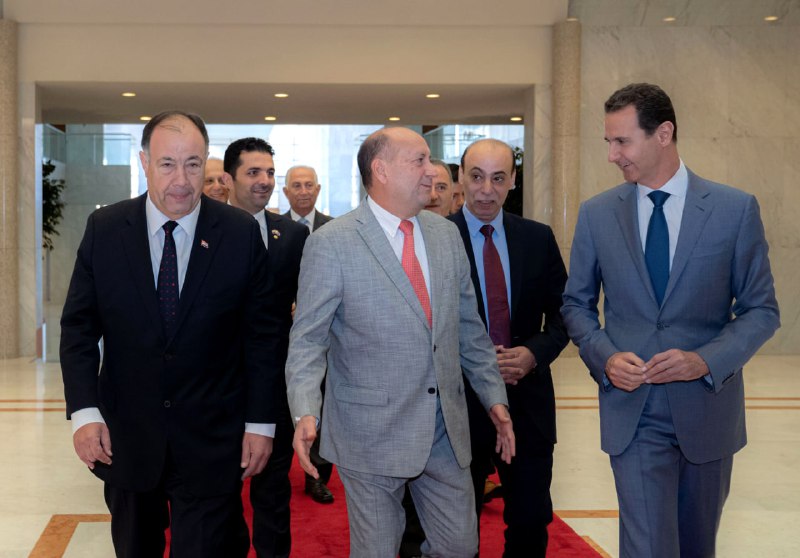 الرئيس الأسد يستقبل أوسكار روبن فرنانديز رئيس مجلس الشيوخ في جمهورية الباراغواي والوفد المرافق له