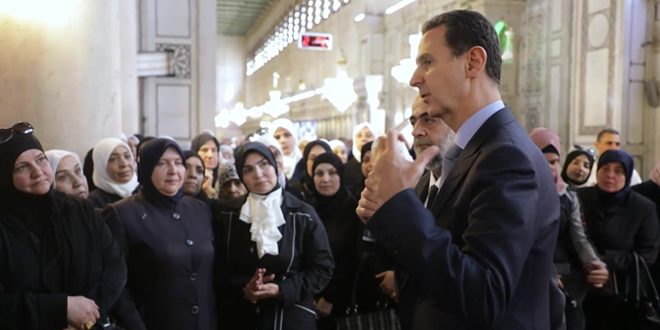 الرئيس الأسد لمعلمات القرآن والتعليم الشرعي: لا يمكن إصلاح المجتمع دون أن يكون دور المرأة أساسياً فيه
