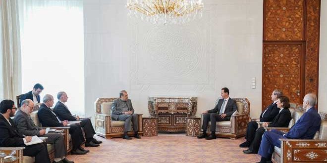 الرئيس الأسد يستقبل خاجي.. تعزيز التعاون في كل المجالات وخصوصاً في القطاع الاقتصادي