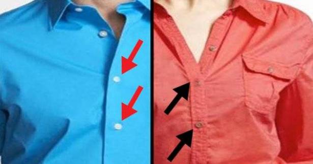 لماذا تُحاك أزرار قمصان الرجال والنساء بشكل متعاكس؟