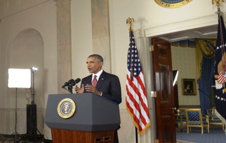 أوباما: سنستهدف الإرهابيين في أي مكان ولن نتردد في ضرب “داعش” في سورية كما في العراق