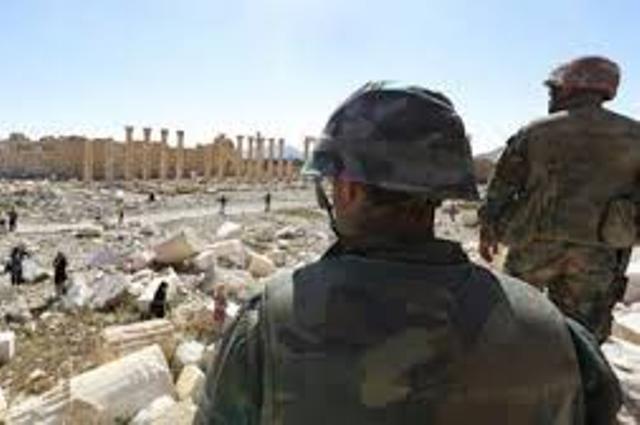 الجيش السوري يبدأ عملية تحصين مدينة تدمر