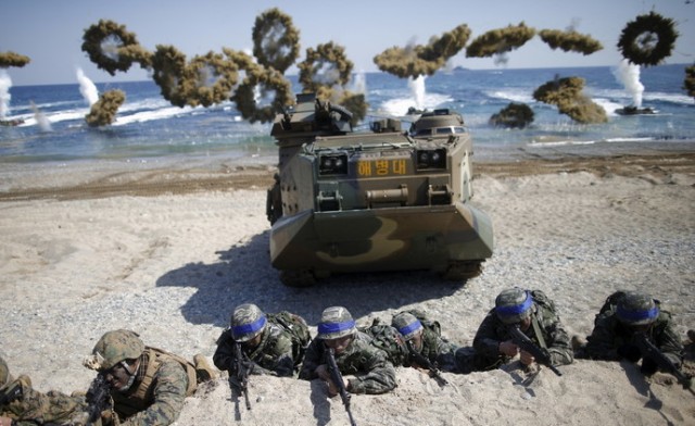 انطلاق تدريبات عسكرية مشتركة واسعة لكوريا الجنوبية والولايات المتحدة